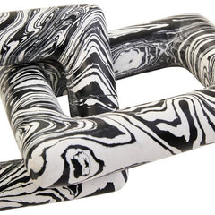 Helsa Black And White Marble Two Link Chain - Home Luxe Interior