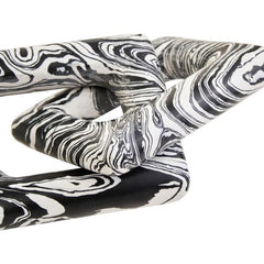 Helsa Black And White Marble Two Link Chain - Home Luxe Interior