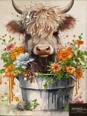 Highlander Female Floral Wall Art Mirror Frame 55Cm X 65Cm