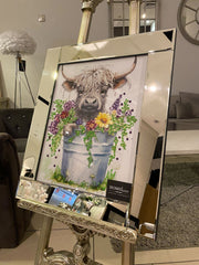 Highlander Male Floral Wall Art Mirror Frame 55Cm X 65Cm