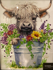 Highlander Male Floral Wall Art Mirror Frame 55Cm X 65Cm