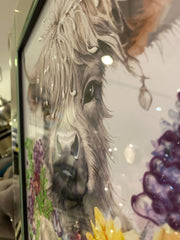 Highlander Male Floral Wall Art Mirror Frame 55Cm X 65Cm