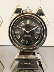 Hollywood Silver Crown Mantle Clock