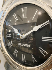 Hollywood Silver Crown Mantle Clock