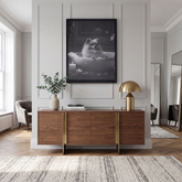 Home Luxe Pomeranian In Bath Framed Wall Art Black & White Print 60X45
