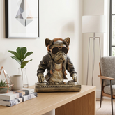 Home Luxe French Bulldog DJ Ornament 28cm - Cool Decorative Dog Figure
