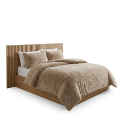 Mink Cuddly Faux Fur Long Pile Duvet Set Cosy Shaggy Teddy Bedding Set