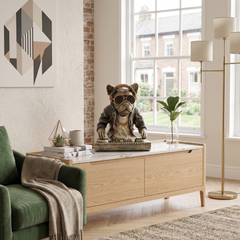 Home Luxe French Bulldog DJ Ornament 28cm - Cool Decorative Dog Figure
