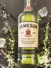Jameson Whisky Splash Wall Art Black Step Frame