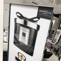 Jo Malone Perfume Black & White Candles Wall Art Mirror Frame