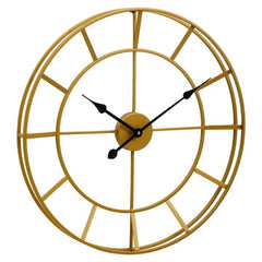 Kent Large Gold Finish Metal Wall Clock - Home Luxe Interior