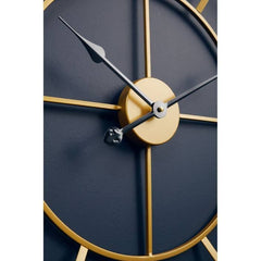 Kent Large Gold Finish Metal Wall Clock - Home Luxe Interior