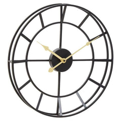Kent Small Black Finish Metal Wall Clock - Home Luxe Interior