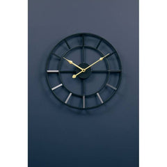 Kent Small Black Finish Metal Wall Clock - Home Luxe Interior
