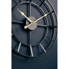 Kent Small Black Finish Metal Wall Clock - Home Luxe Interior