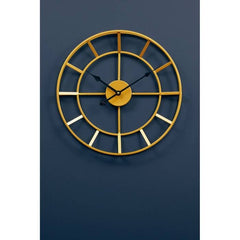 Kent Small Gold Finish Metal Wall Clock - Home Luxe Interior