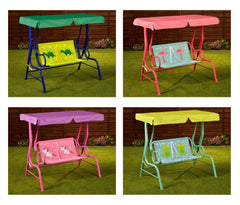 Kids Children's Garden Outdoor 2-Seater Swing Hammock