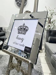 King Of Her Castle Wall Art Mirror Frame