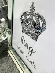 King Of Her Castle Wall Art Mirror Frame