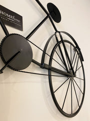Large Metal Bike Wall Clock