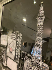 Las Vegas Night Wall Art Black/Silver Step Frame 70Cm X 90Cm