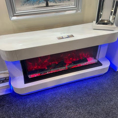 LED Color Changing Fireplace Heater with Bluetooth Entertainment and USB - Home Luxe Interior