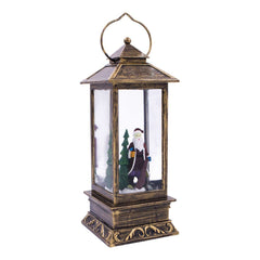 LED Glitter Antique Lantern SANTA / SNOWMAN