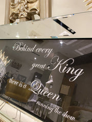 Lion Couple Gold & Black Wall Art Mirror Frame