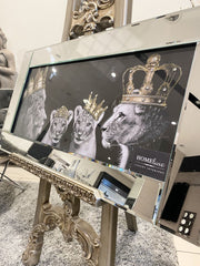 Lion King All Family 85Cm X 45 Cm Wall Art Mirror Frame