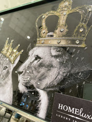 Lion King All Family 85Cm X 45 Cm Wall Art Mirror Frame