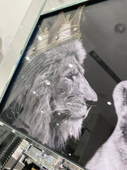 Lion King All Family 85Cm X 45 Cm Wall Art Mirror Frame