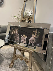 Lion King Family 85Cm X 45 Cm Wall Art Mirror Frame