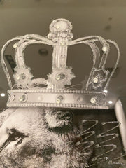 Lioness Silver Crown Wall Art Mirror Frame