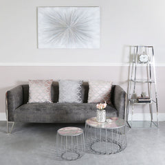 Logan Steel & Clear Glass 4 Tier Ladder Shelf Unit