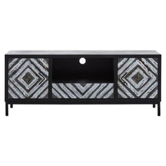 Lombok Black Frame Media Unit - Home Luxe Interior