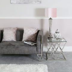 Luxe 15cm Trinket Box Round White Silver