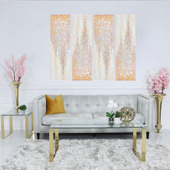 Medium 40x130 Silver & Gold Glitter Wall Art