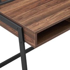 Mesh Back Writing Desk - Walnut