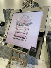 Miss Dior Blooming Bouquet Perfume Pink Wall Art Mirror Frame