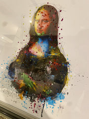 Mona Lisa Multicolour Wall Art Twotone Frame 85Cm X 85Cm