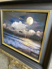 Moon Tide Shores Wall Art Alpha Black Frame 55Cm X 65Cm