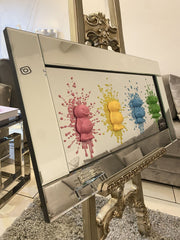 Multicolor 4 Jellybaby Burst Wall Art Mirror Frame