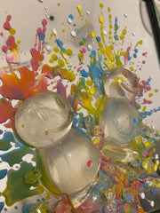 Multicolor Jellybaby Burst Wall Art Mirror Frame