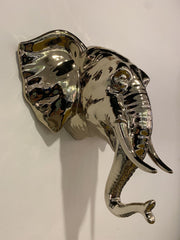 32X30Cm Gold Elephant Headwall Ornament