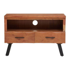 Nashik Two Drawer Acacia Media Unit - Home Luxe Interior