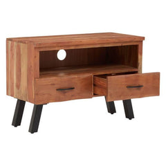 Nashik Two Drawer Acacia Media Unit - Home Luxe Interior