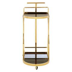 Novo 2 Tier Gold and Wavy Design Trolley Home Luxe Interior