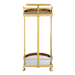 Novo 2 Tier Gold and Wavy Design Trolley Home Luxe Interior