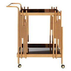 Novo 2 Tier Trolley with Rose Gold Frame Home Luxe Interior