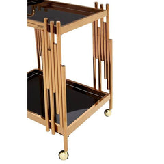 Novo 2 Tier Trolley with Rose Gold Frame Home Luxe Interior